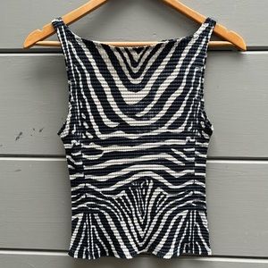 Vintage Bebe Zebra Tank Top